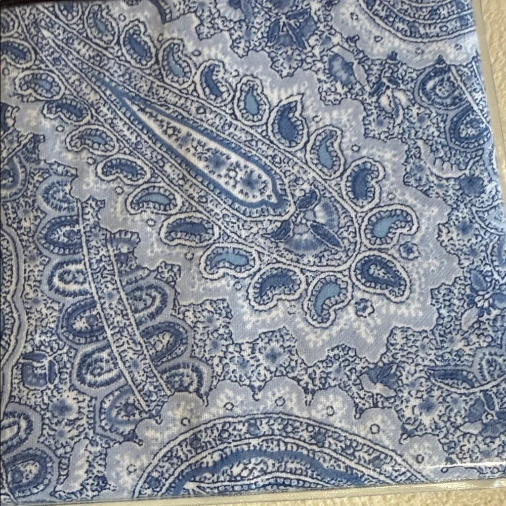 Lauren Ralph Lauren Blue Paisley European Sham new flannel